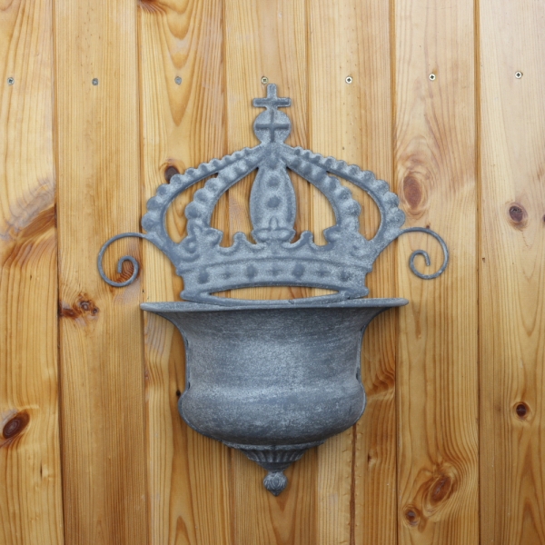 Nástenný kvetináč s patinou 42x38cm