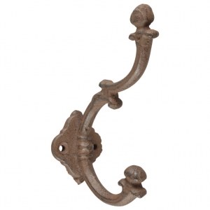 Nástenný liatinový vešiak háčik 12x16cm