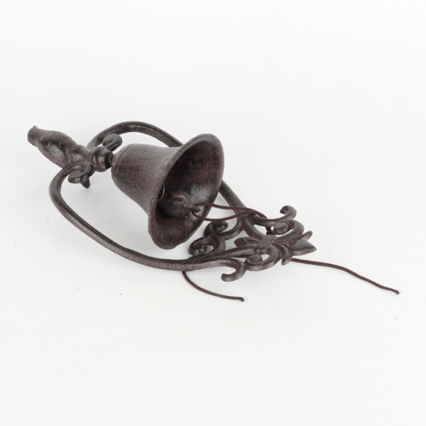 Nástenný liatinový zvonček s vtáčikom 28cm