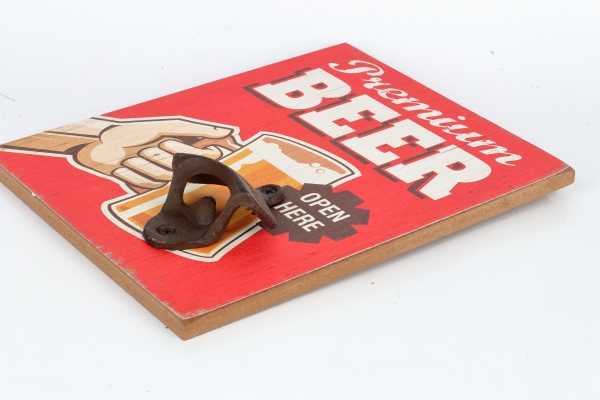 Nástenný otvárač fliaš PREMIUM BEER 16x23cm
