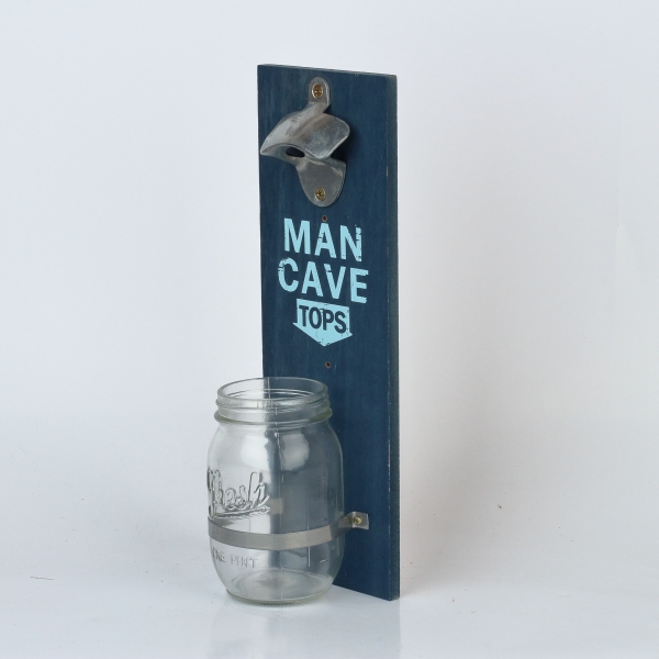 Nástenný otvárač fliaš sa pohárom na zátky 32cm