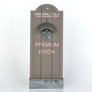 Nástenný otvárač fliaš so zásobníkom na zátky Original cola 12x4,5x30cm