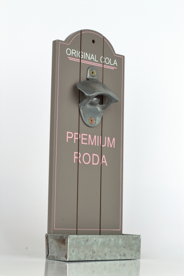 Nástenný otvárač fliaš so zásobníkom na zátky Original cola 12x4,5x30cm