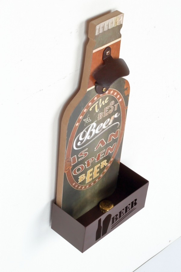 Nástenný otvárač na fľaše THE BEST BEER 14x37cm