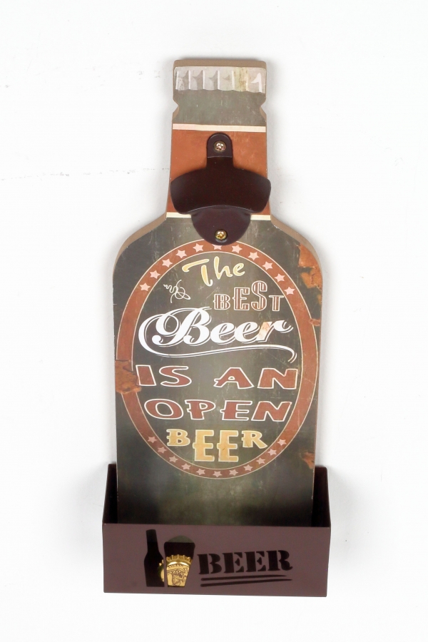 Nástenný otvárač na fľaše THE BEST BEER 14x37cm