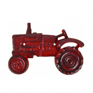 Nástenný otvírák na láhve traktor červený 20x14cm