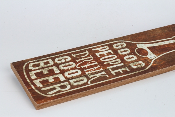 Nástenný otvárač na pivo GOOD PEOPLE DRINK GOOD BEER 40cm