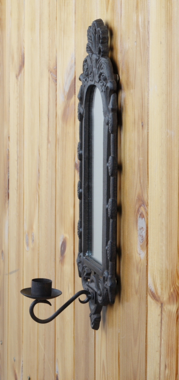 Nástenný svietnik so zrkadlom 37cm