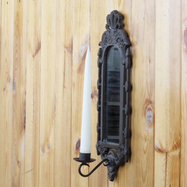 Nástenný svietnik so zrkadlom 37cm