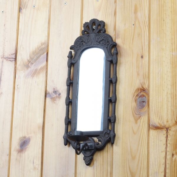 Nástenný svietnik so zrkadlom 37cm