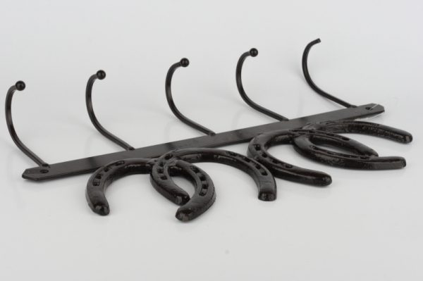 Nástenný vešiak 5 háčikov podkovy 42x23cm - VYŘAZENO