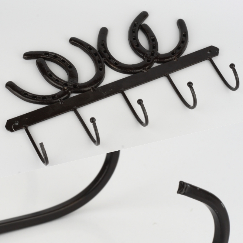 Nástenný vešiak 5 háčikov podkovy 42x23cm - VYŘAZENO