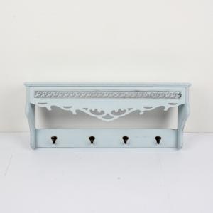 Nástenný vešiak drevený s policou 76x18x33cm VYŘAZENO