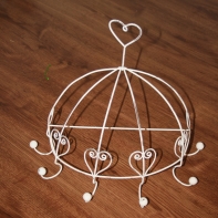 Nástenný vešiak polkruh so srdiečkami 32,5cm