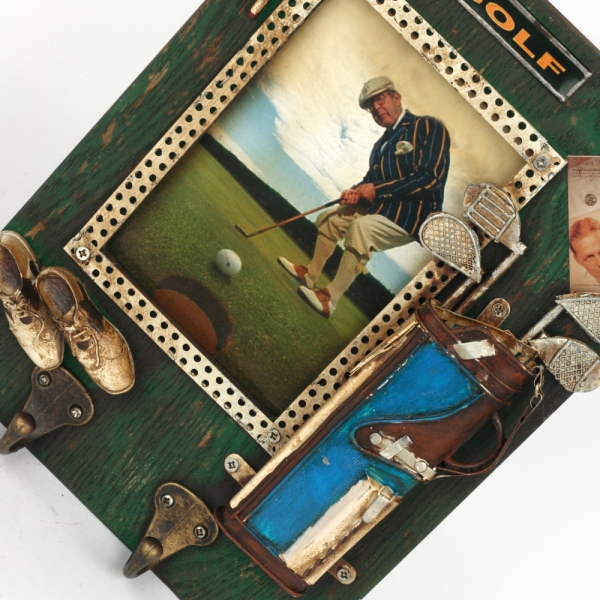 Nástenný vešiak s rámčekom na fotografie GOLF 20x27cm 