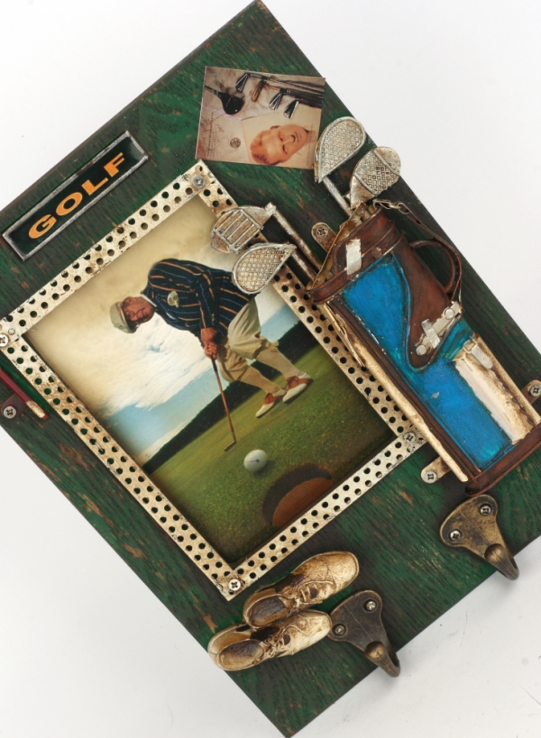 Nástenný vešiak s rámčekom na fotografie GOLF 20x27cm 