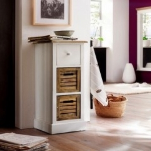 Nočný stolík 1 + 2 šuplíky Novaline 29.5x87x30cm