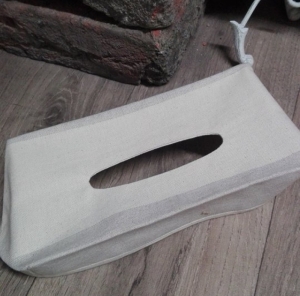 Obal na vreckovky - béžový pruh