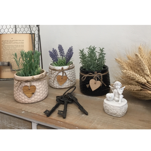 Obal na kvetináč biely 9x11x8cm