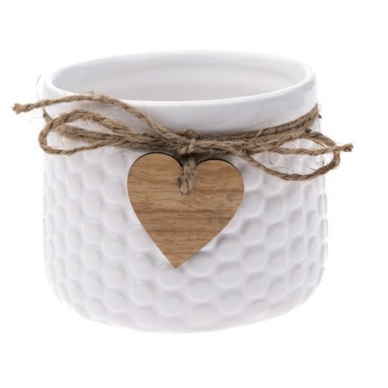 Obal na kvetináč biely 9x11x8cm