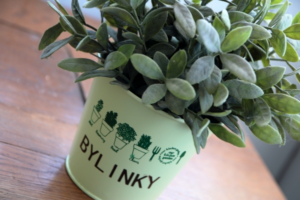 Obal na kvetináč vedierko žltý 17,5×13,5×16cm