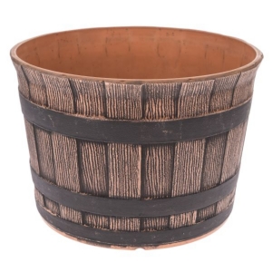 Obal na kvetináč motív tmavého dreva 35x24cm