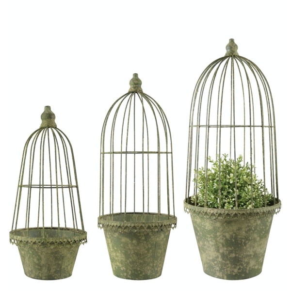 Obal na kvetináč s klietkovým poklopom 18x18x45cm