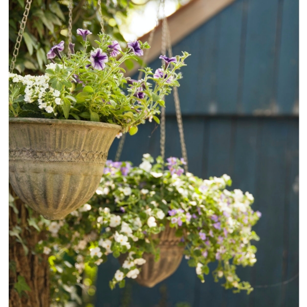 Obal na kvetináč závesný so zelenou patinou 31,2x31,2x18,2cm