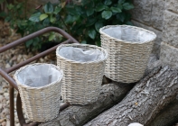 Obaly na kvetináče - obal 20x20cm prútený