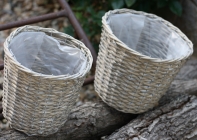 Obaly na kvetináče - obal 20x20cm prútený