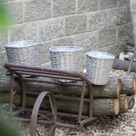 Obaly na kvetináče - obal 20x20cm prútený