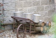 Obaly na kvetináče - obal 23x23cm prútený