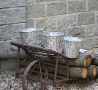 Obaly na kvetináče - obal 23x23cm prútený