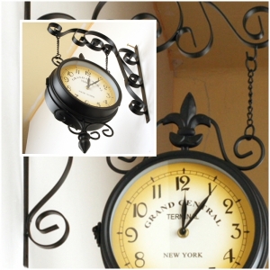 Obojstranné hodiny na konzole Grand Central