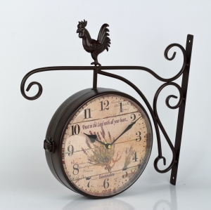 Obojstranné hodiny na konzole Provence