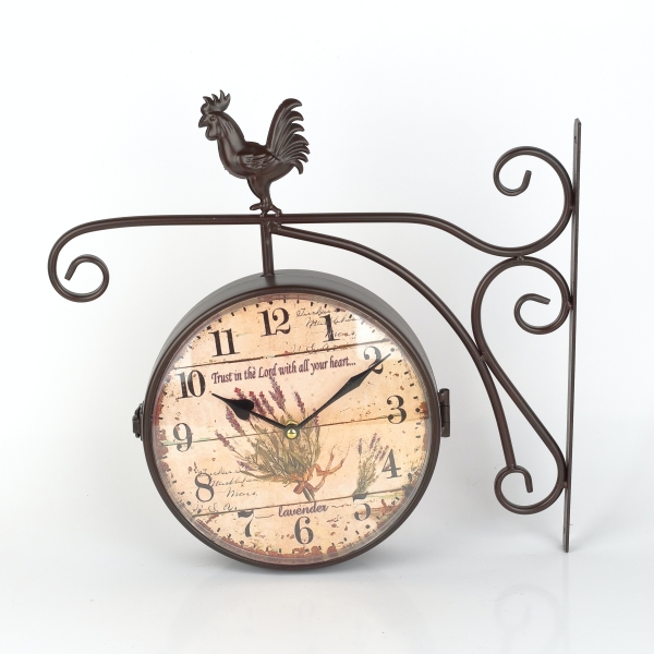 Obojstranné hodiny na konzole Provence