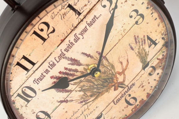 Obojstranné hodiny na konzole Provence