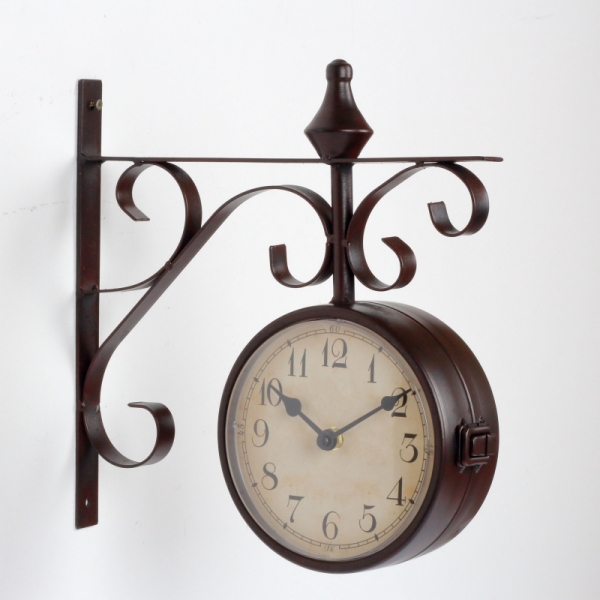 Obojstranné hodiny s arabskými číslicami 16cm