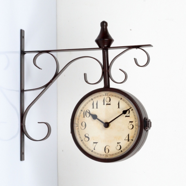 Obojstranné hodiny s arabskými číslicami 16cm