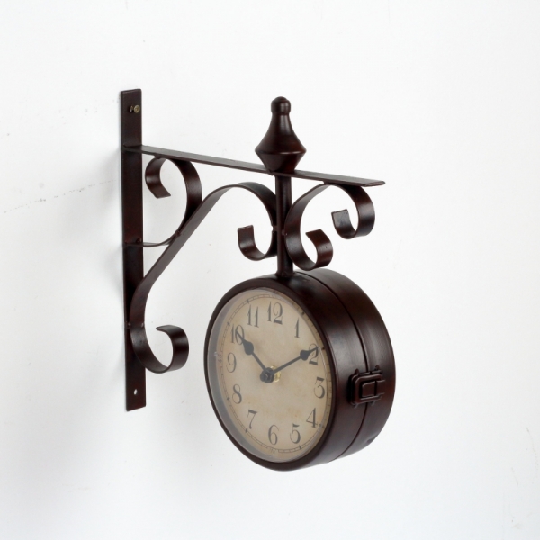 Obojstranné hodiny s arabskými číslicami 16cm