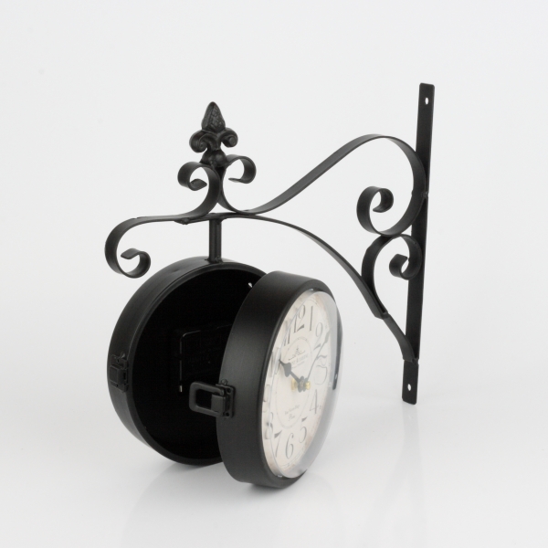 Obojstranné hodiny s arabskými číslicami Clement 31x28x7cm