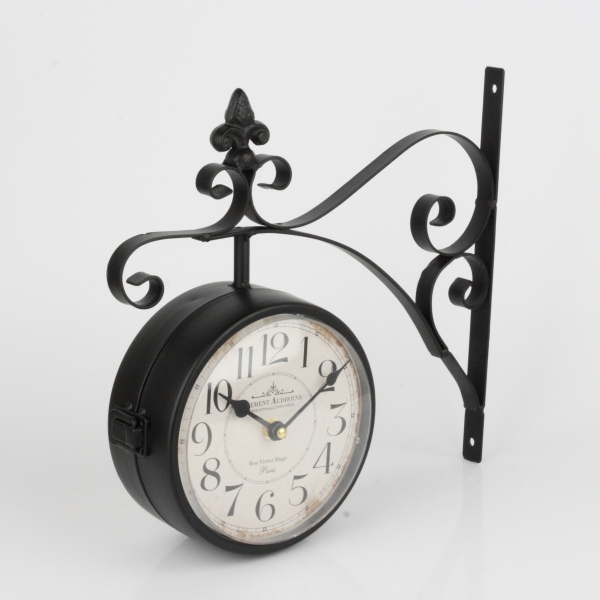 Obojstranné hodiny s arabskými číslicami Clement 31x28x7cm