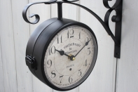 Obojstranné kovové hodiny Cathedrale 16cm 