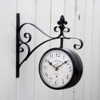 Obojstranné kovové hodiny Cathedrale 16cm 