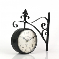 Obojstranné kovové hodiny Cathedrale 16cm 