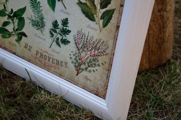 Obraz Herbes Aromatiques biely rám 38x37cm