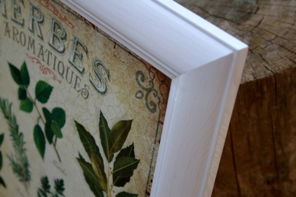 Obraz Herbes Aromatiques biely rám 38x37cm