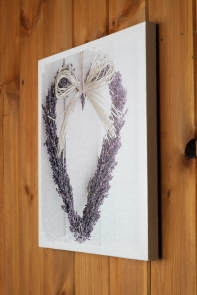 Obraz na plátne Levanduľové srdce 28x28cm