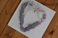 Obraz na plátne Levanduľové srdce 28x28cm