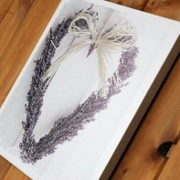 Obraz na plátne Levanduľové srdce 28x28cm